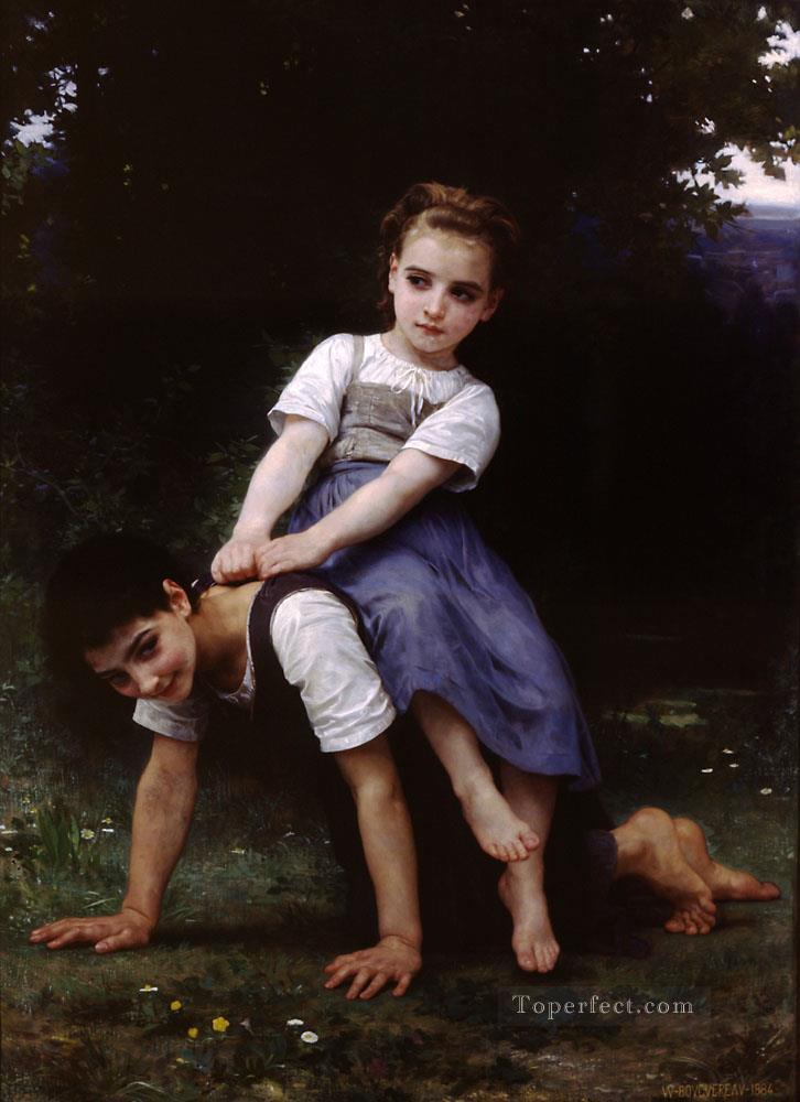 La bourrique óleo sobre lienzo Realismo William Adolphe Bouguereau Pintura al óleo
